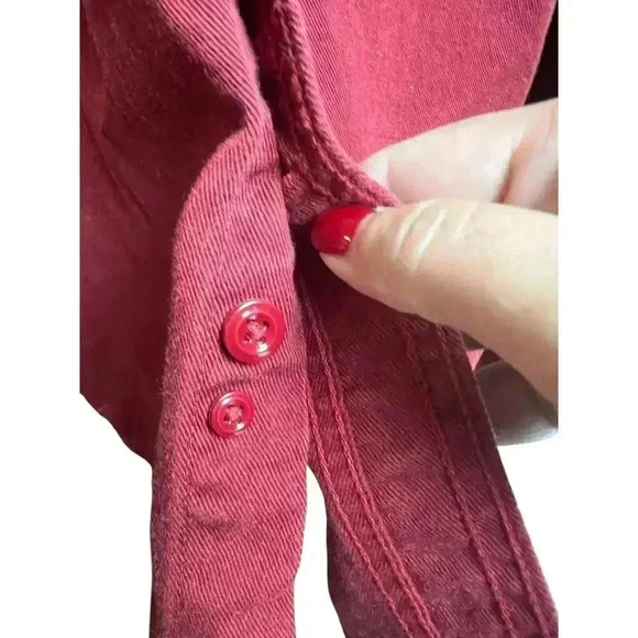 Carhartt Flame-Resistant Classic Twill Button Down Shirt Red 2XL - Picture 7 of 8